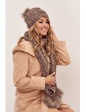 Winter set, hat and scarf, brown C40 - Online store - Boutique